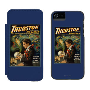 Thurston the Great Magician Holding Skull Magic iPhone SE/5/5s Wallet Case