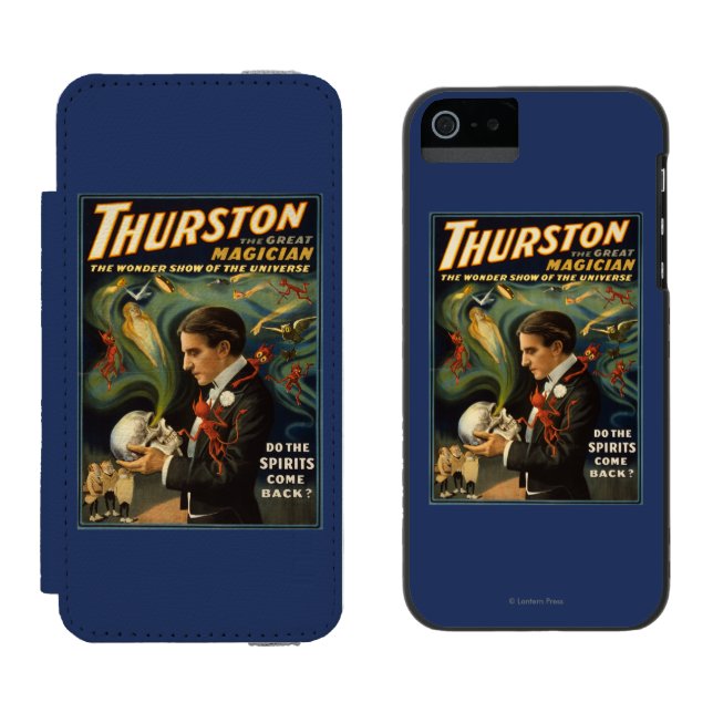 Thurston the Great Magician Holding Skull Magic Incipio iPhone Wallet Case (Side by Side)
