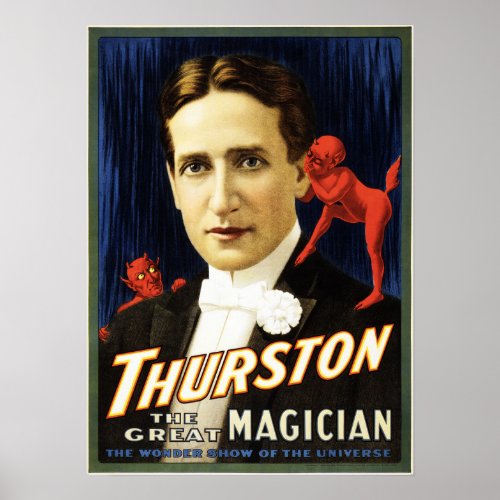THURSTON The Great Magician Retro American Theater Poster