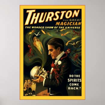 Thurston The Great Magician ~ Vintage Magician Poster by VintageFactory at Zazzle