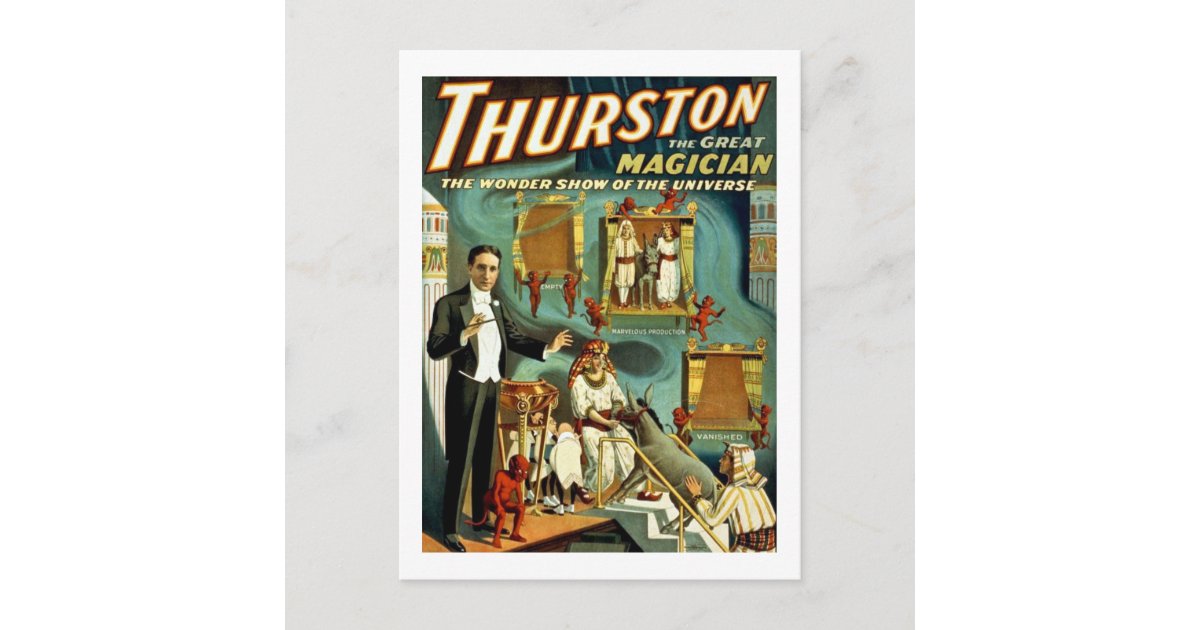 Thurston the Magician - The Wonder Show Postcard | Zazzle