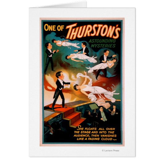 Thurston's Astounding Mysteries Magic Poster Cards (Front)