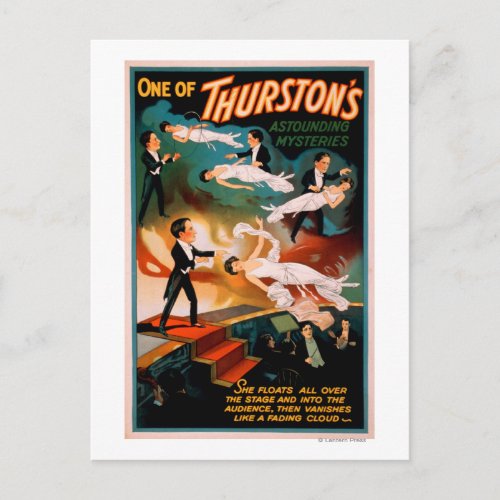 Thurstons Astounding Mysteries Magic Poster Postcard