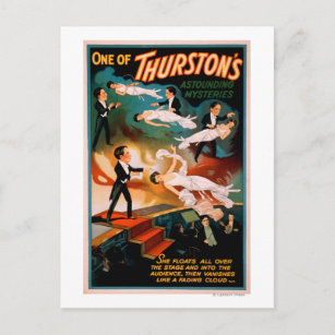 Thurston's Astounding Mysteries Magic Poster Postcard