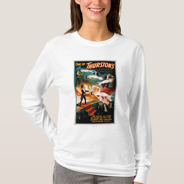Thurston's Astounding Mysteries Magic Poster T-Shirt (Front)