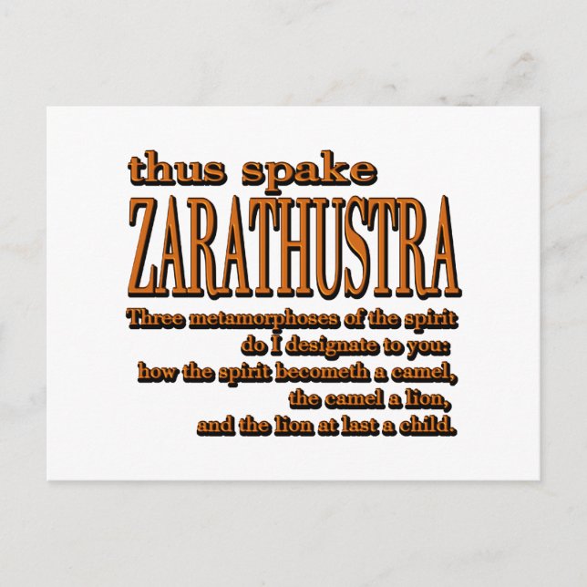 Thus Spake Zarathustra Postcard (Front)