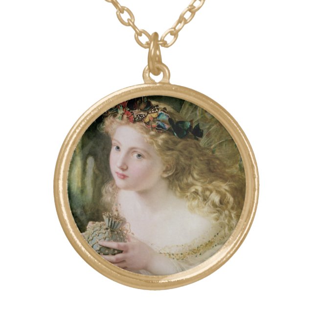 Thus Your Fairy is Made of Most Beautiful Things Gold Plated Necklace (Front)