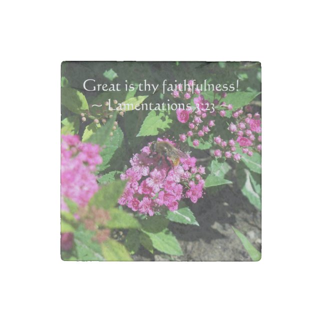 Thy Faithfulness Stone Magnet (Front)