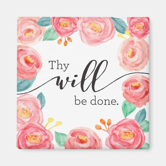 Thy Will Be Done Art Print Magnet (Front)