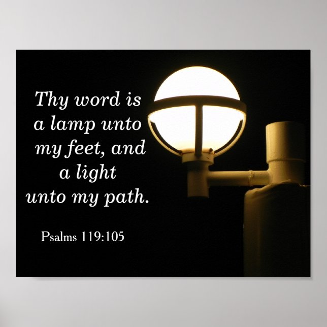 Thy Word a Lamp - Psalms quote Art Print (Front)