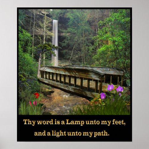 Thy word is a lamp  psalm 119 poster