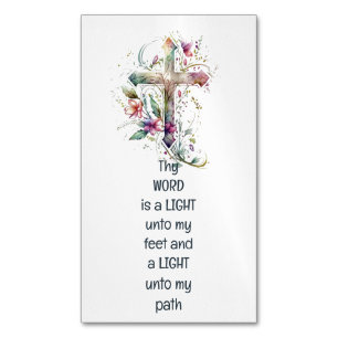 Thy word is a lamp unto my feet Inspirational Business Card Magnet