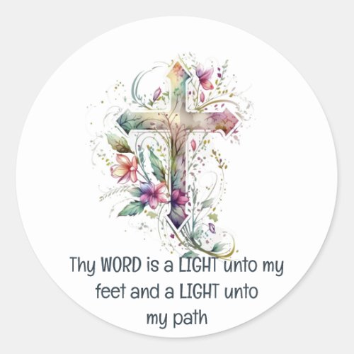 Thy word is a lamp unto my feet Inspirational Classic Round Sticker