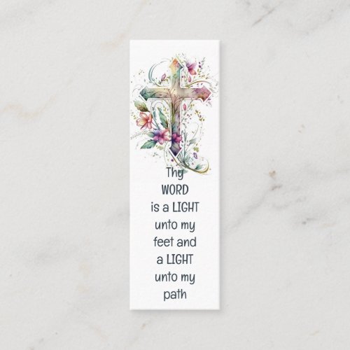 Thy word is a lamp unto my feet Inspirational Mini Business Card