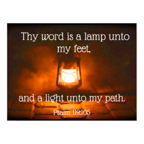 Thy word is a lamp unto my feet Inspirational Poster