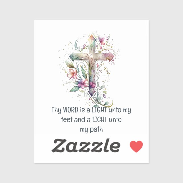 Thy word is a lamp unto my feet Inspirational Sticker (Sheet)