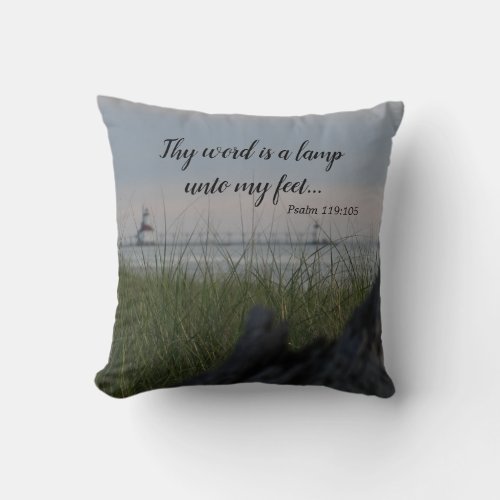 Thy Word Is A Lamp Unto My Feet Throw Pillow