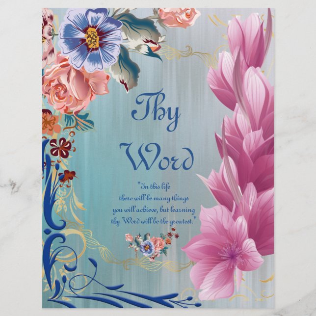 Thy Word Poem Personalized Paper (Front)
