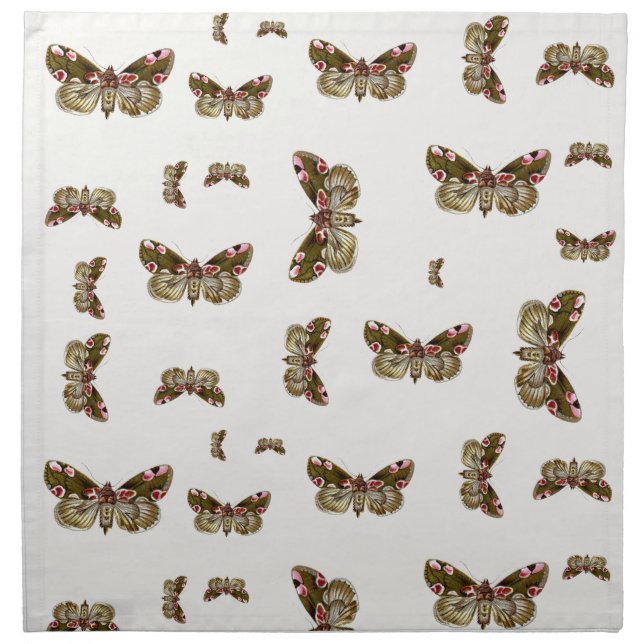 Thyatira batis - The Peach Blossom Moth Cloth Napkin (Front)