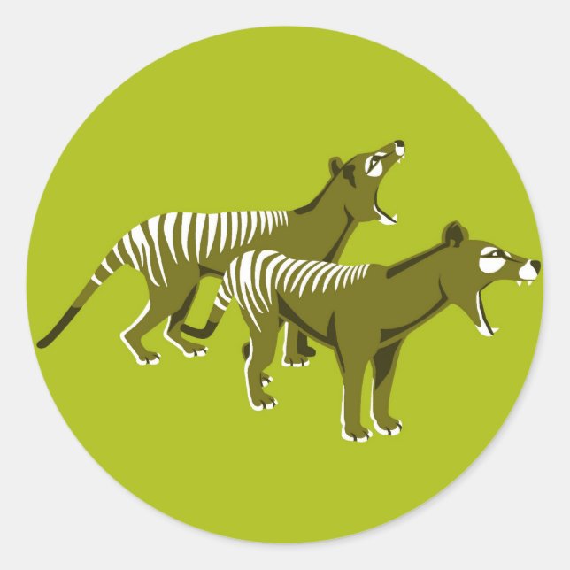Thylacine Classic Round Sticker (Front)