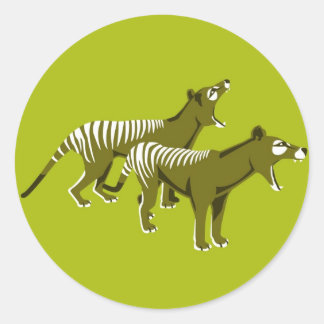 Thylacine Classic Round Sticker