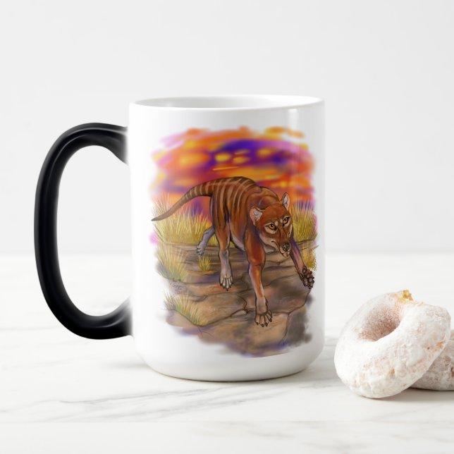 Thylacine Color Morph Mug (With Donut)