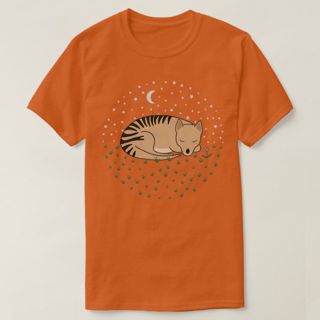 Thylacine Sleeping T-Shirt (Design Front)