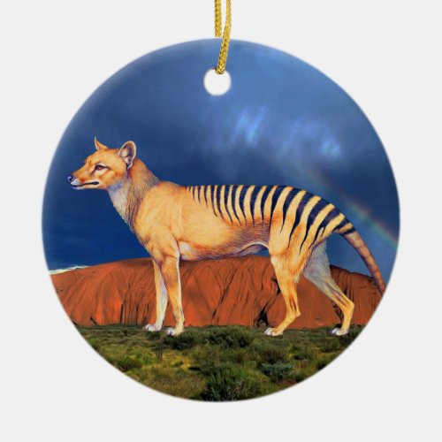 Thylacine Tasmanian Tiger Ceramic Ornament