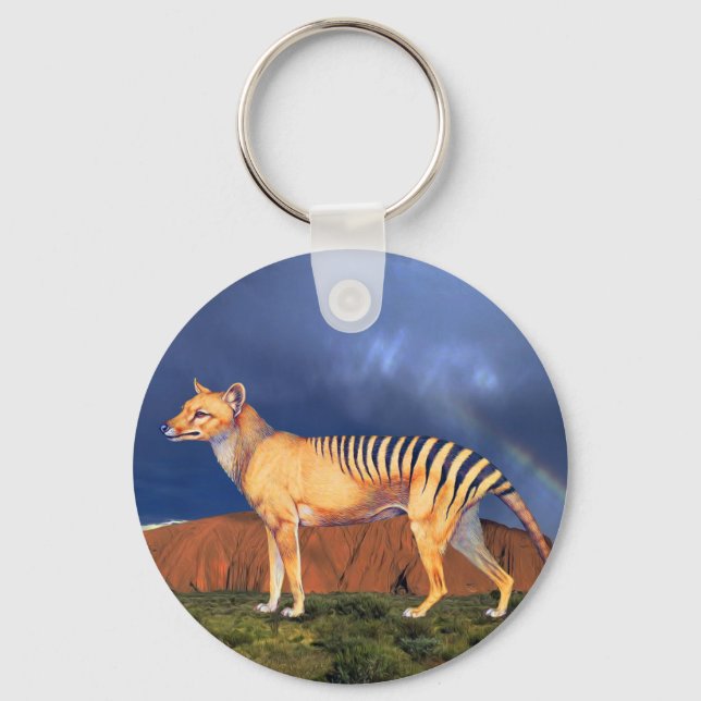 Thylacine (Tasmanian Tiger) Keychain (Front)