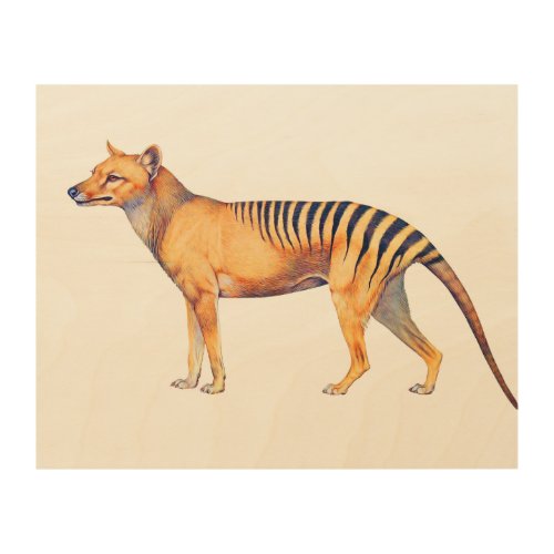 Thylacine Tasmanian Tiger Wood Wall Art