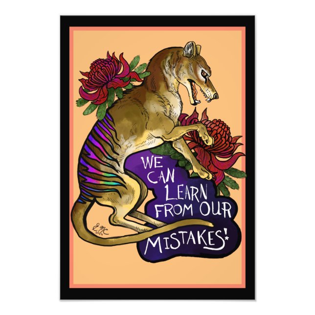 Thylacine We can Learn Photo Print (Front)