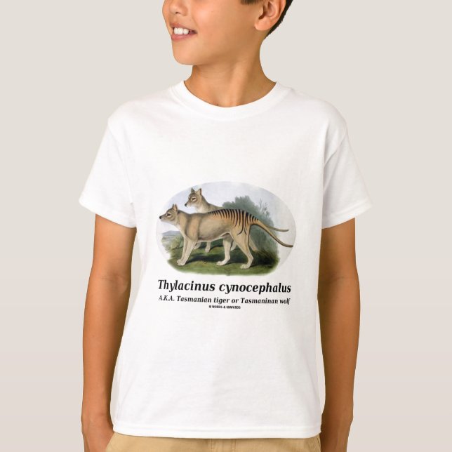 Thylacinus cynocephalus (Tasmanian tiger or wolf) T-Shirt (Front)