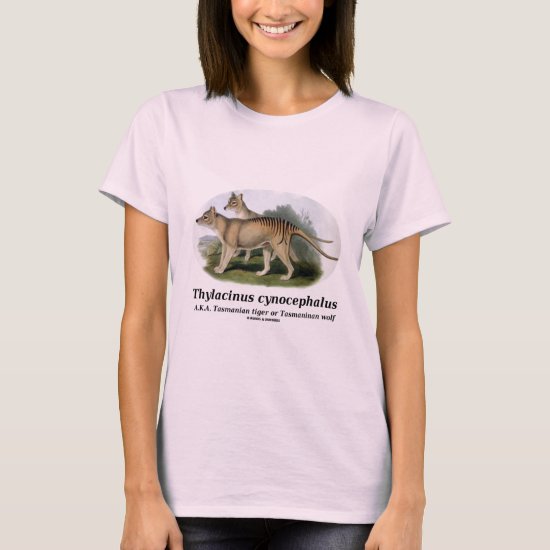 Thylacinus cynocephalus (Tasmanian tiger or wolf) T-Shirt