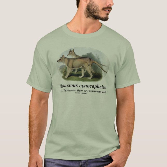 Thylacinus cynocephalus (Tasmanian tiger or wolf) T-Shirt (Front)