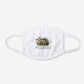 Thylacinus cynocephalus (Tasmanian tiger or wolf) White Cotton Face Mask (Front)