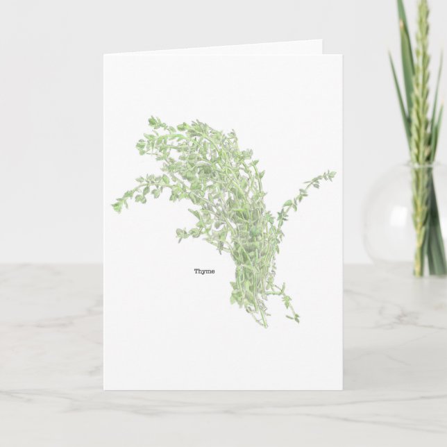 Thyme Drawing Card (Front)