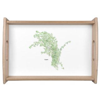 Thyme Drawing Serving Tray