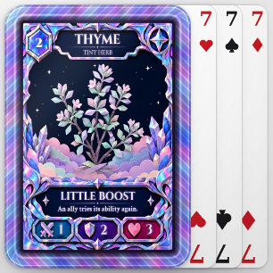 Thyme Herb, Rainbow Foil Art Poker Cards