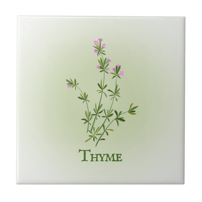 Thyme Herbal Design Ceramic Tile