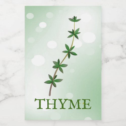 Thyme Herbs Label