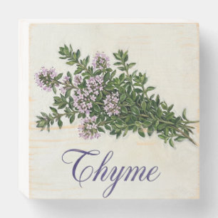Thyme Kitchen Herb Wall Art Wooden Box Sign