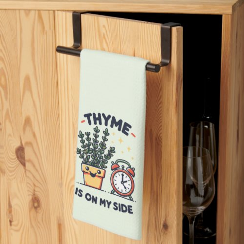 Thyme Punny Kitchen Towel