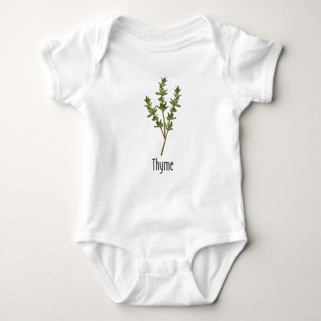 Thyme Spices Herb Baby Bodysuit (Front)