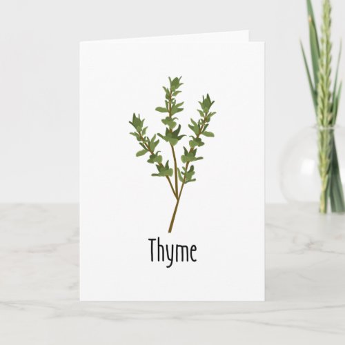 Thyme Spices Herb Card