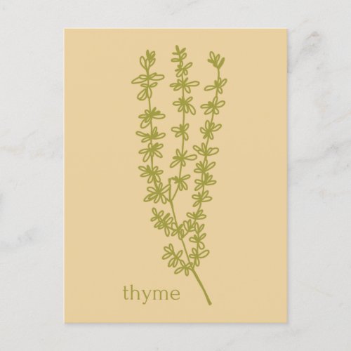 Thyme Thank You For Your Business Herbs Postcard