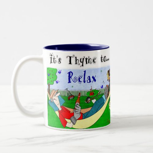 Thyme Time to Relax _ Ralphie Two_Tone Coffee Mug