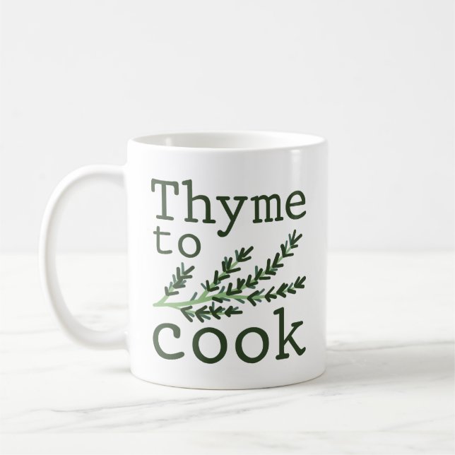 Thyme To Cook Coffee Mug (Left)