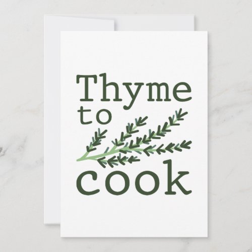 Thyme To Cook Thank You Card