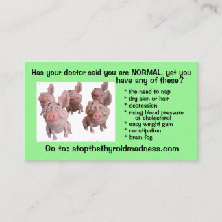 THYROID BUSINESS CARDS can change lives!