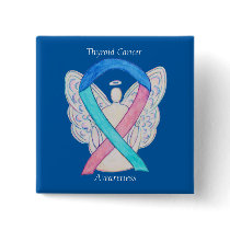 Thyroid Cancer Angel Awareness Ribbon Pins